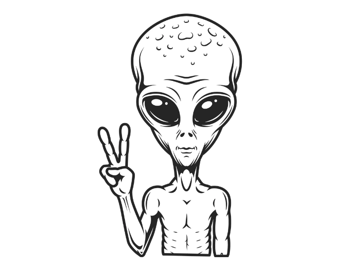 Alien drawing