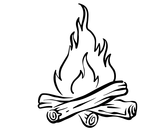 Campfire drawing