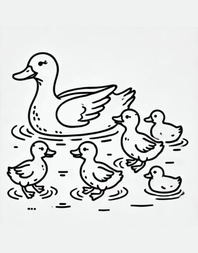 Duck Family at Duck Race