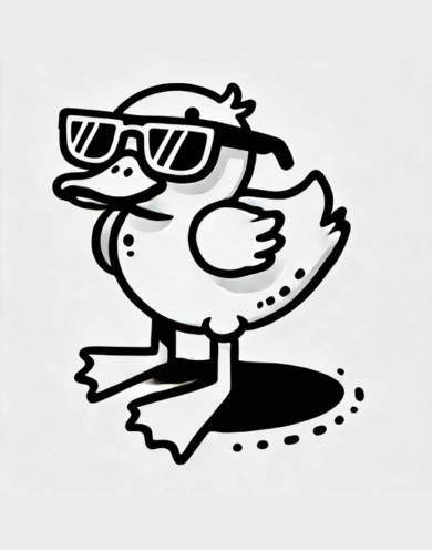 Duck with Sunglasses