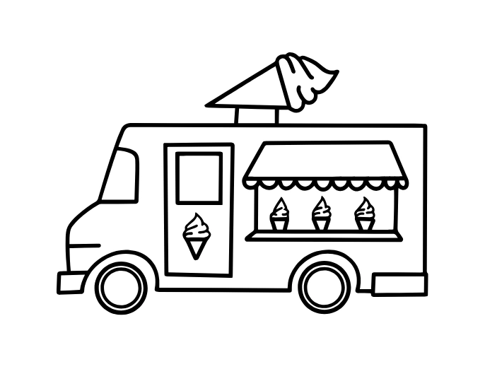 Ice Cream Truck drawing
