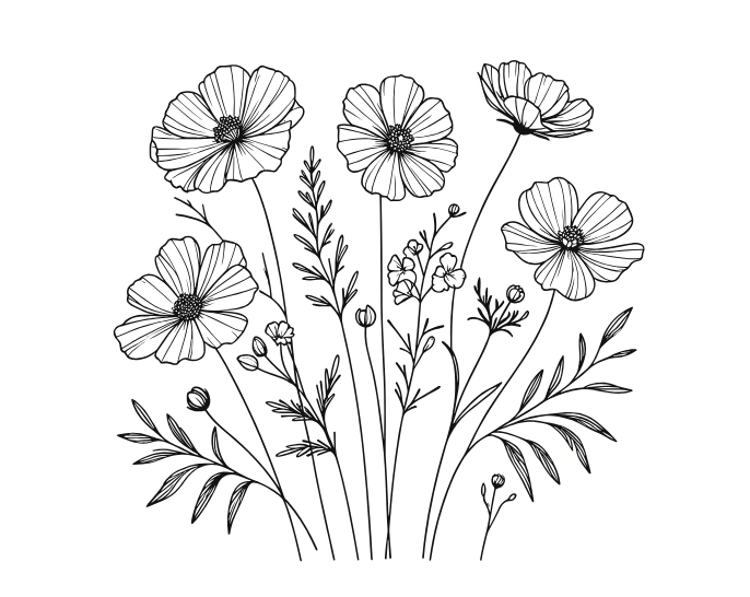 Wildflower drawing