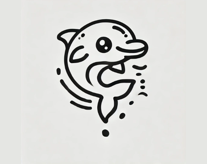 Baby Dolphin Drawing