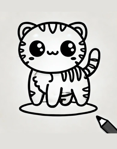 Cartoon Tiger Drawing