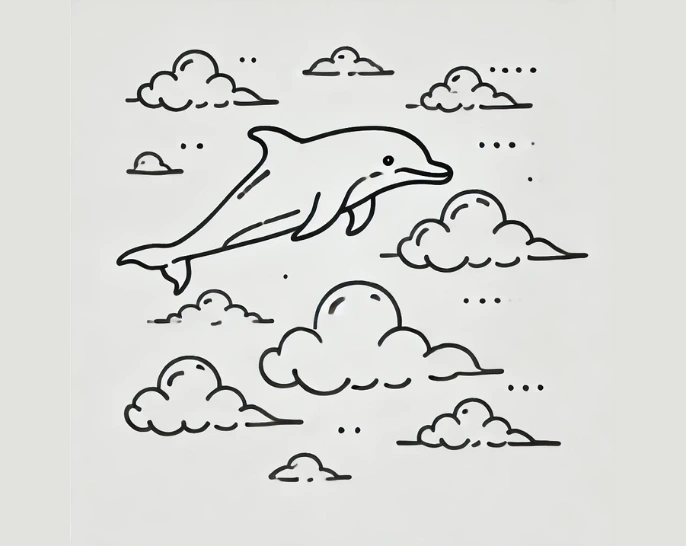 Dolphin in the Clouds