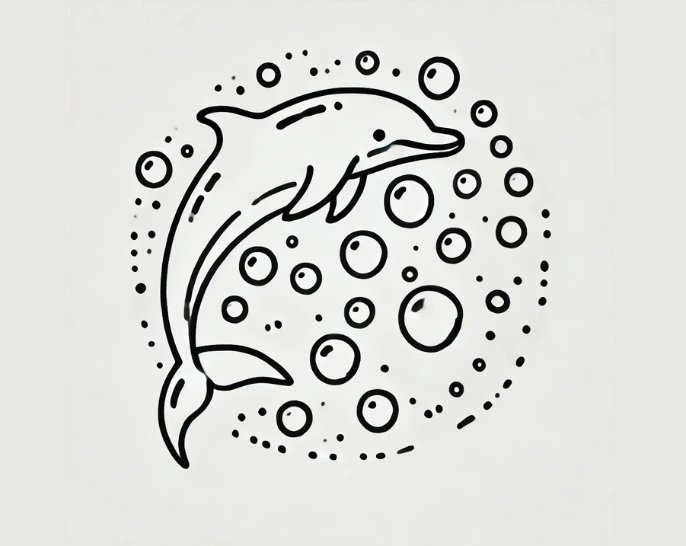 Dolphin with Bubbles