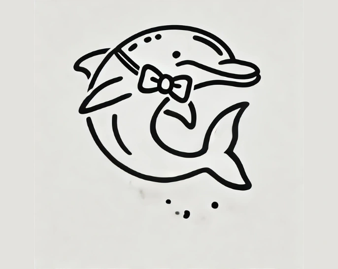 Dolphin with a Bowtie