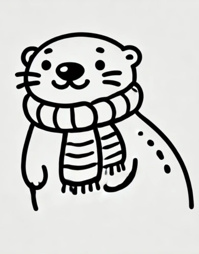 Otter with a Scarf