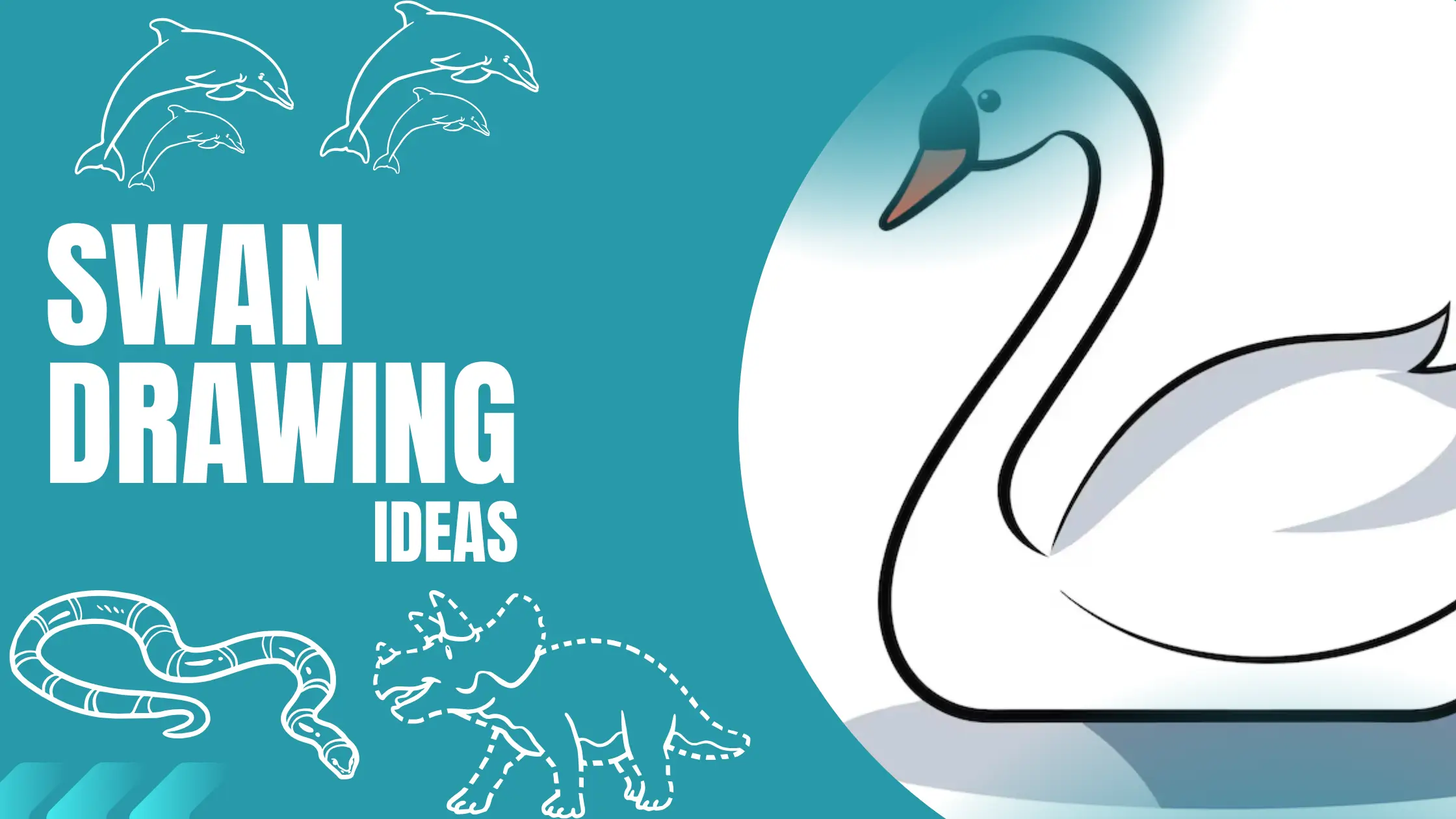20+ Graceful & Easy Swan Drawing Ideas