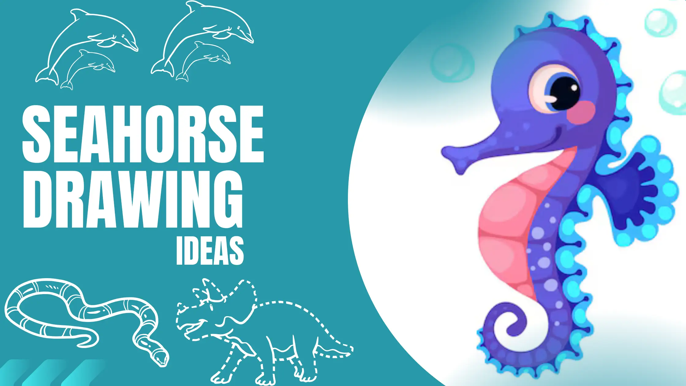 15+ Simple Seahorse Drawing Ideas for All Skill Levels