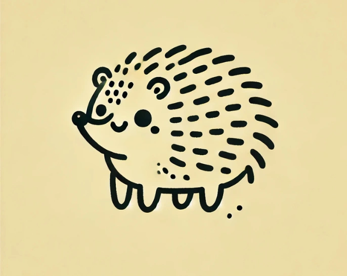 Adorable Cartoon Hedgehog