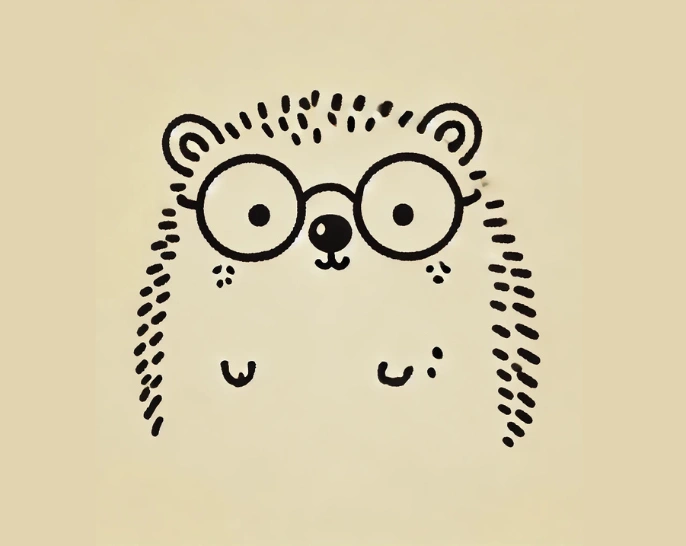Hedgehog with Glasses