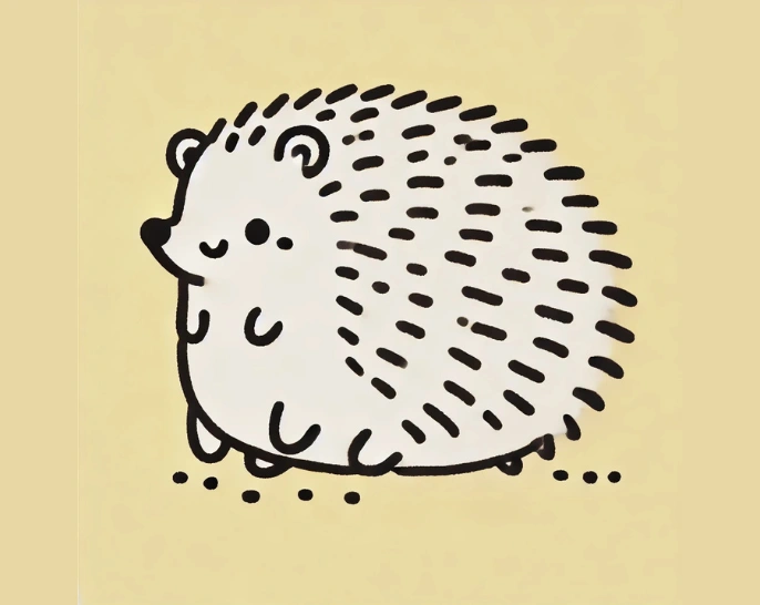 Simple Hedgehog Outline