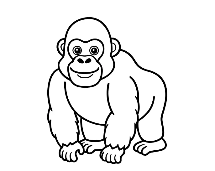gorilla smiling
