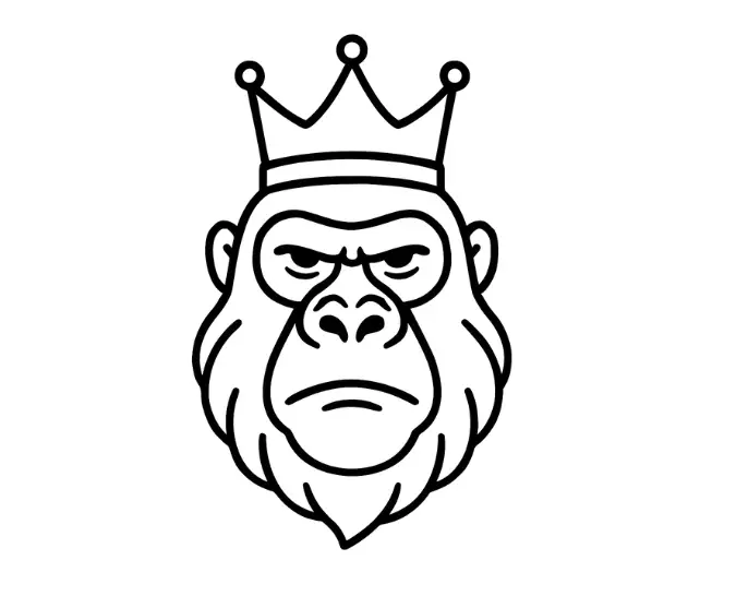 gorilla with crown