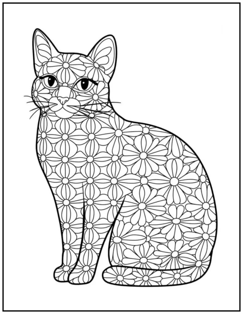 floral mandala cat d