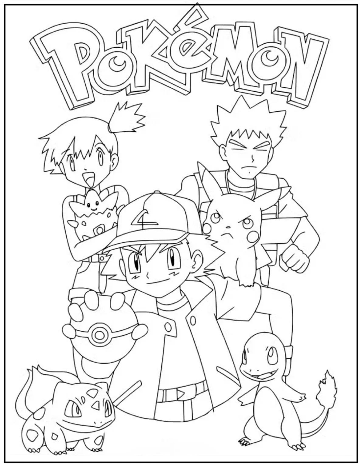 Ash, Misty, and Brock pose