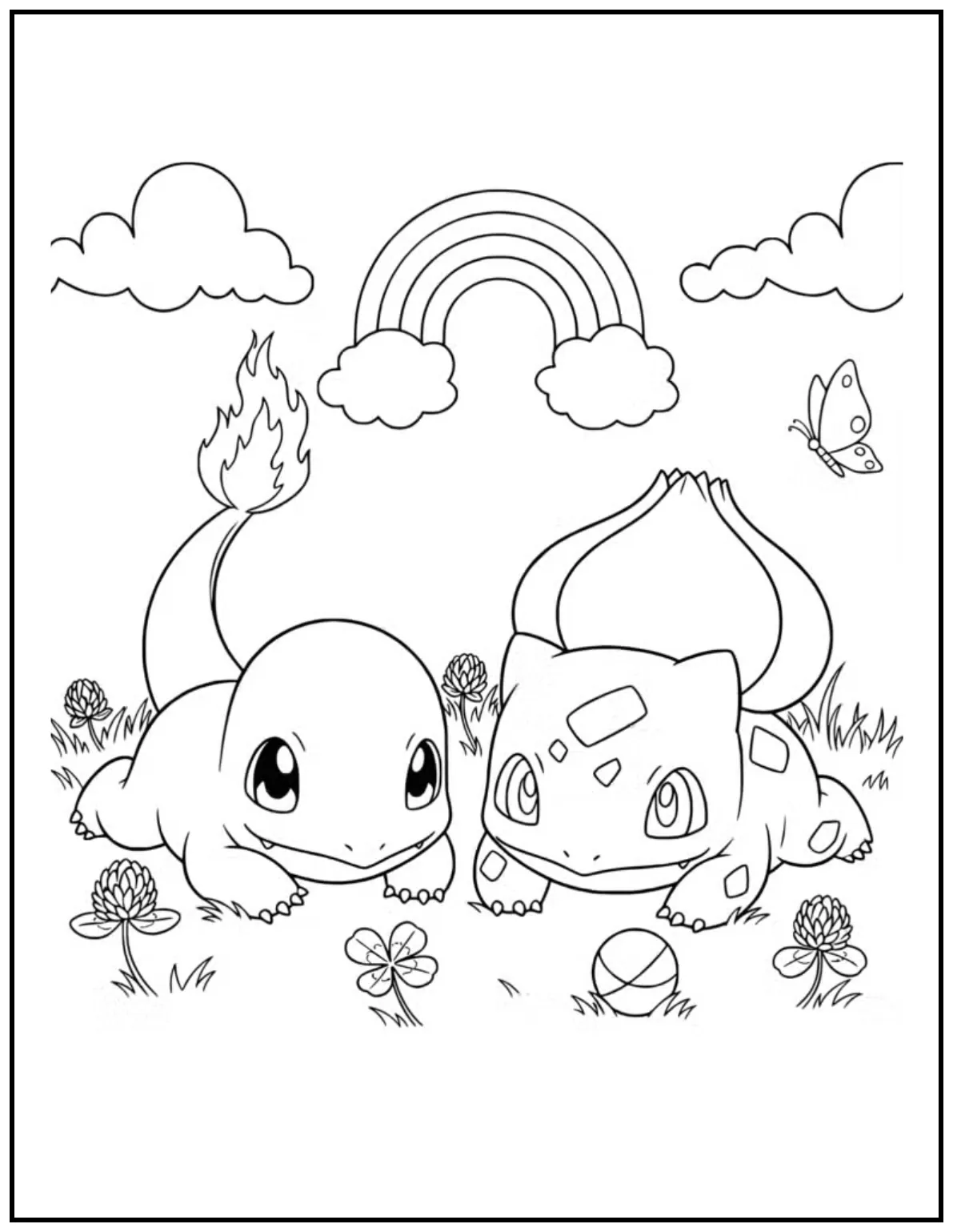 Baby Charmander and Bulbasaur