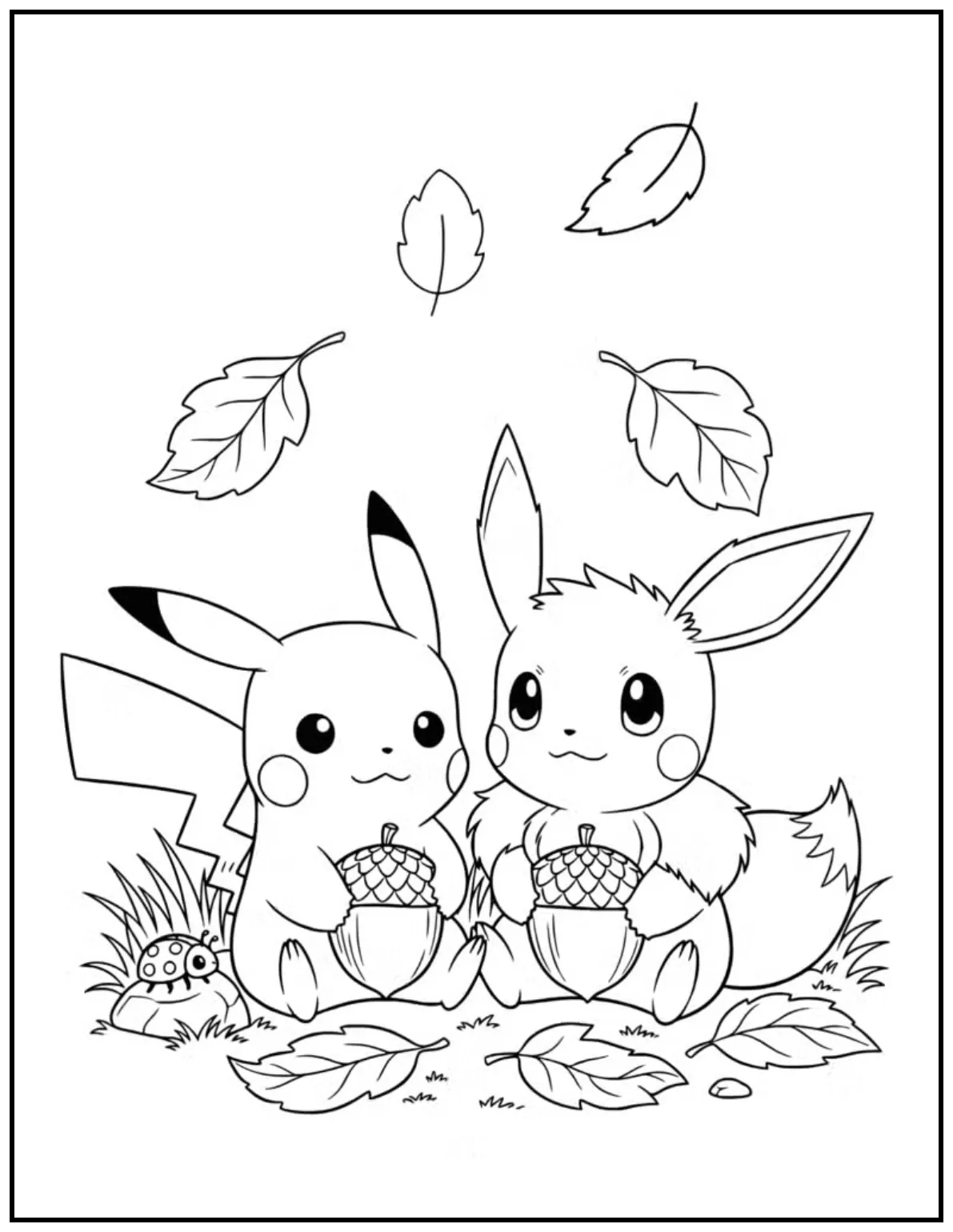 Baby Pikachu and Eevee