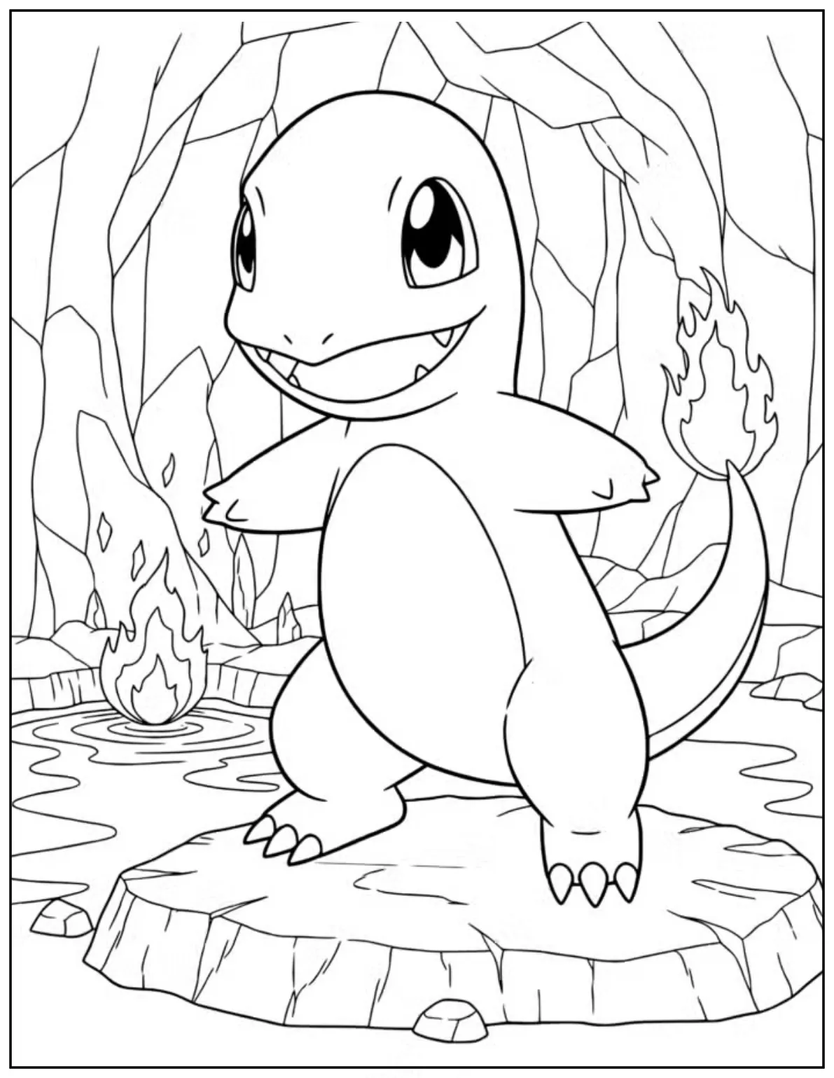 Charmander stands proudly