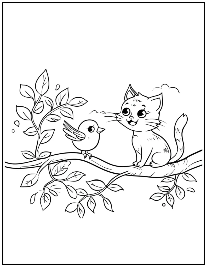 Cat and a bird