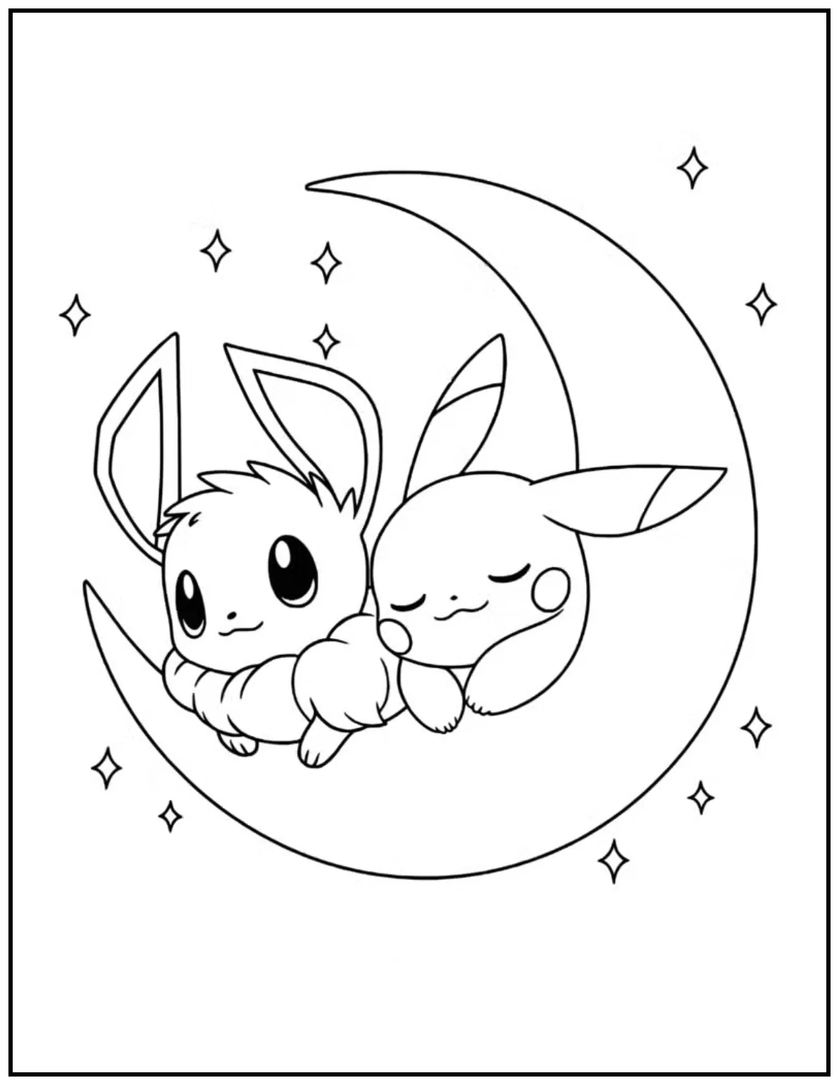 Cute Pikachu and Eevee