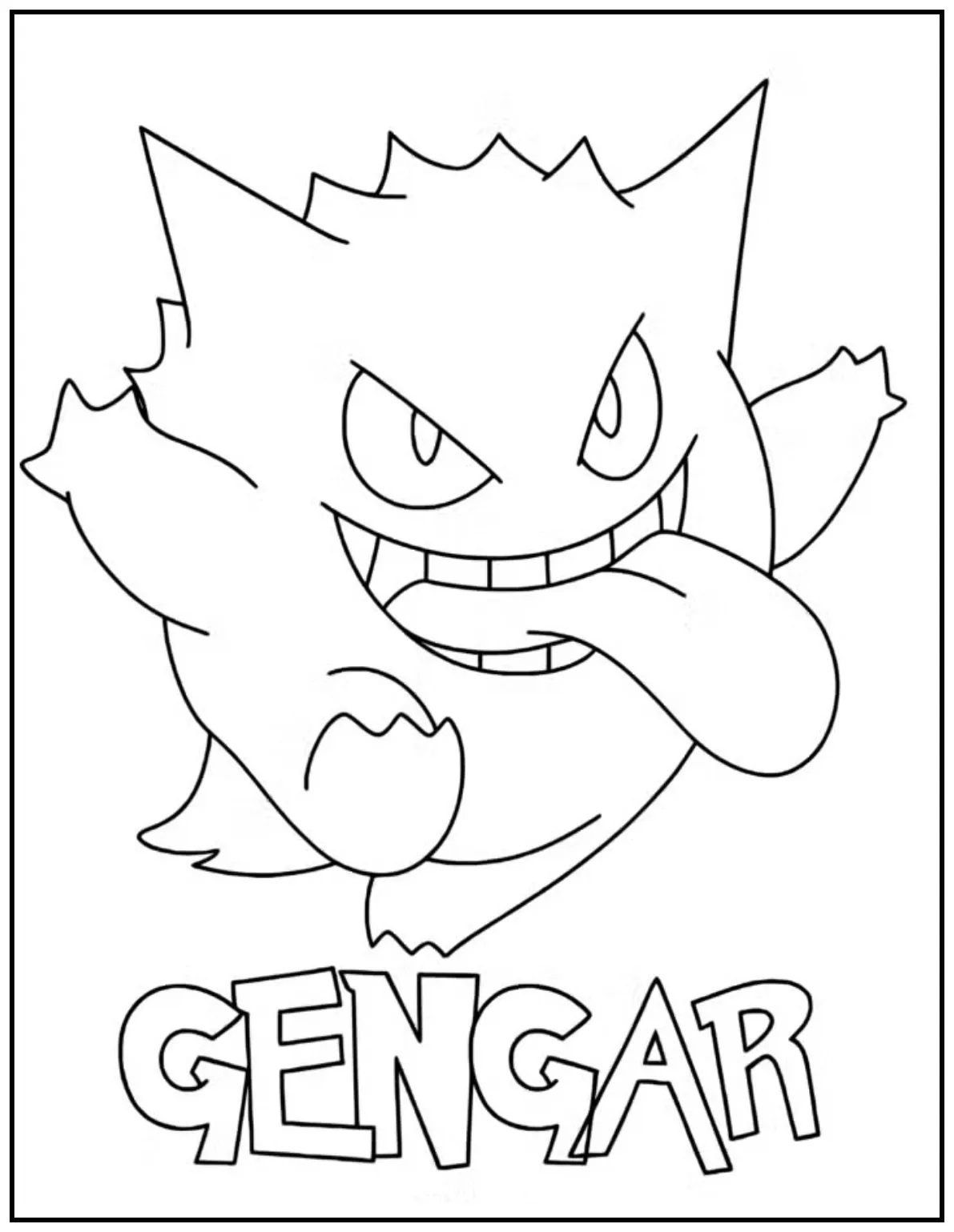 Gengar flashes a wide grin