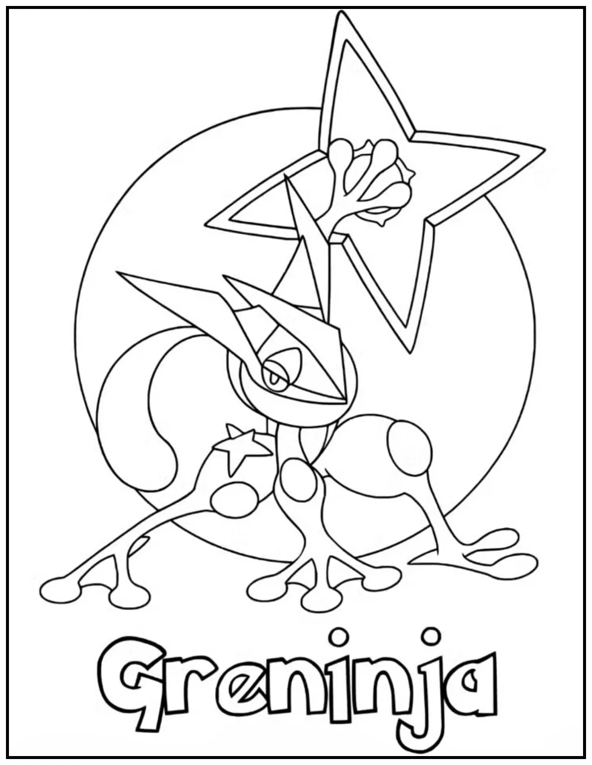 Greninja leaps with ninja