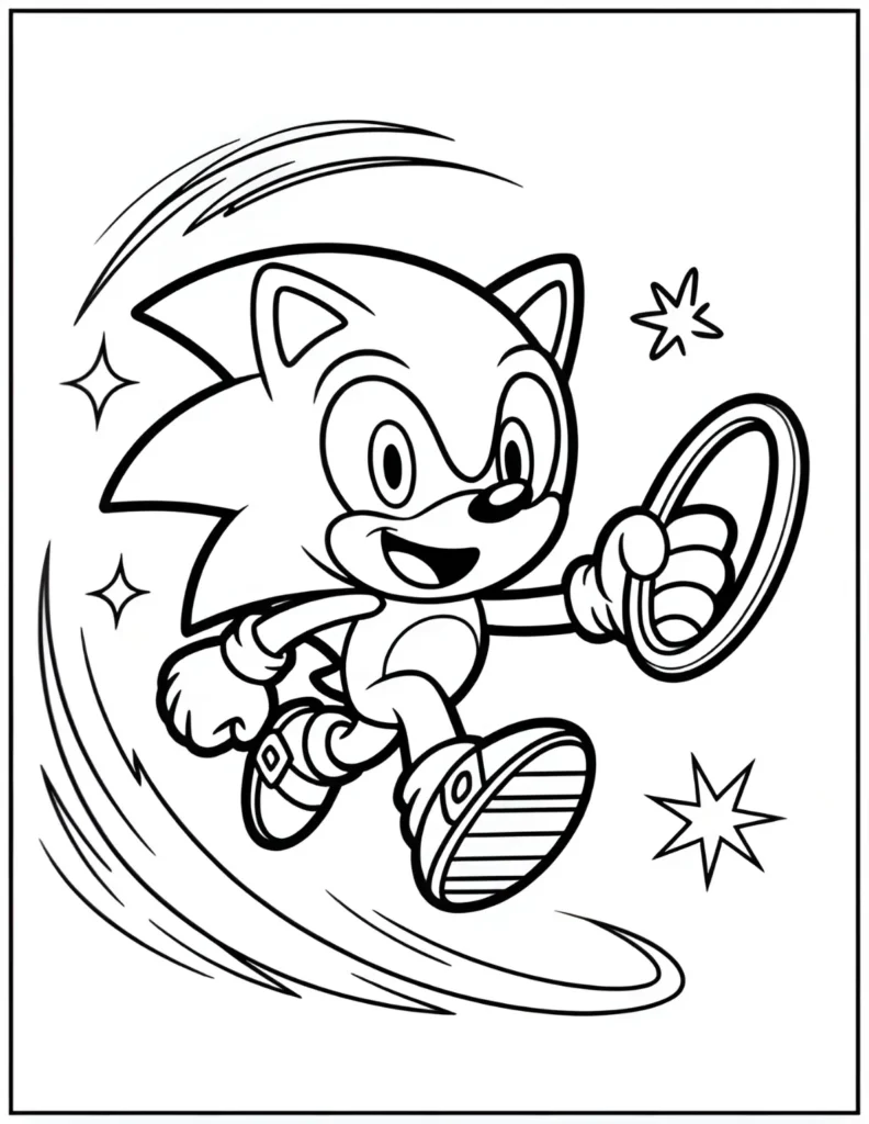 Sonic balancing one of his signature rings.