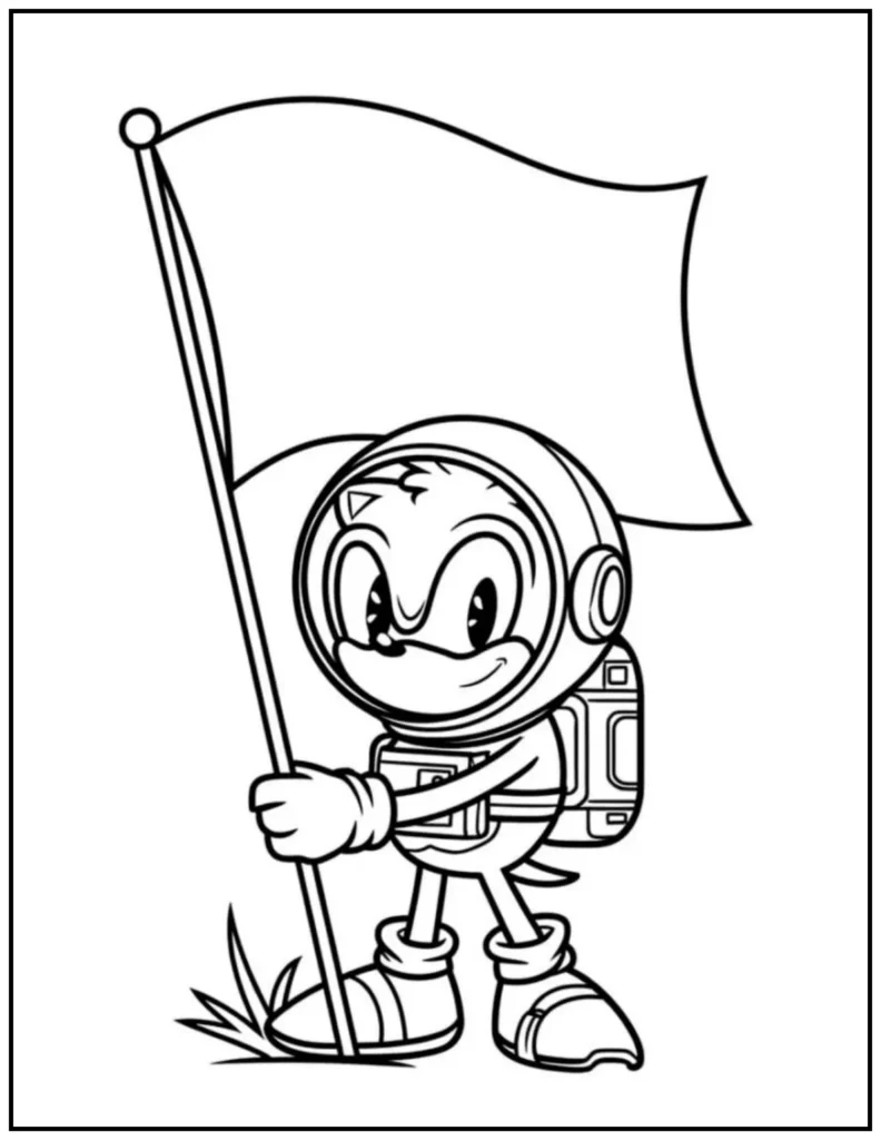 sonic in space suit