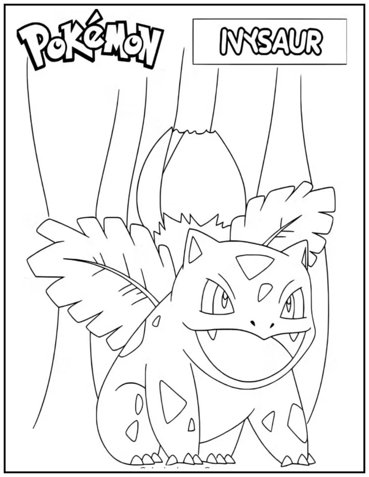 Ivysaur hides among big jungle