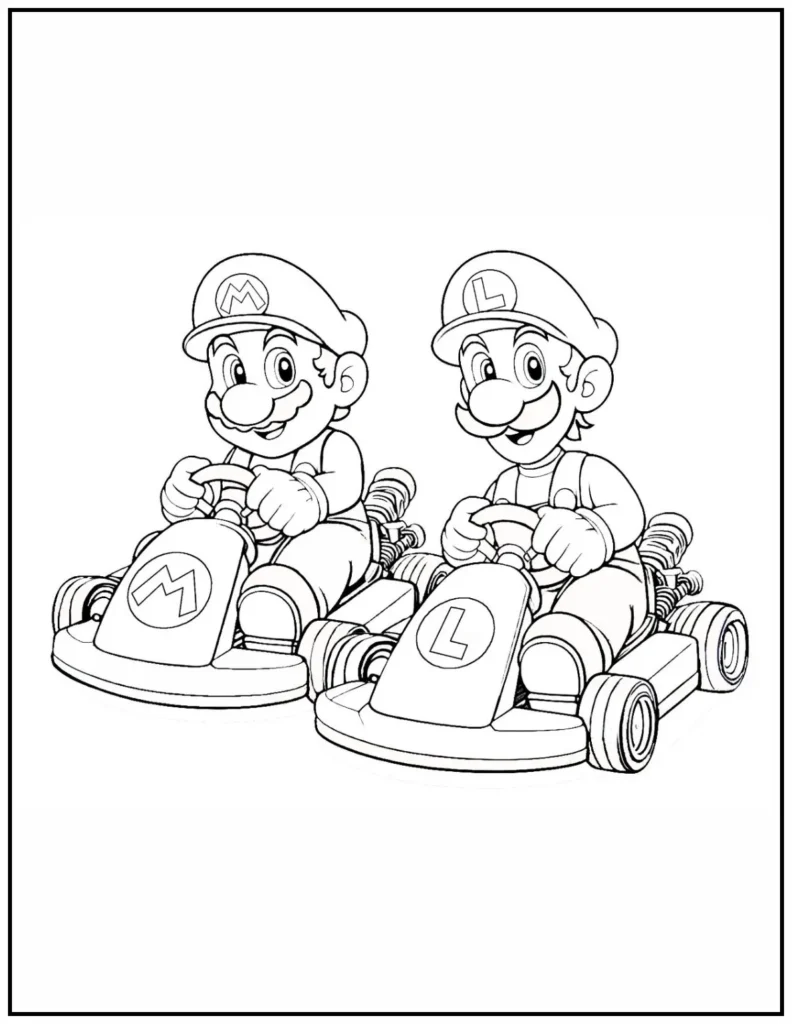 Mario and Luigi are racing
