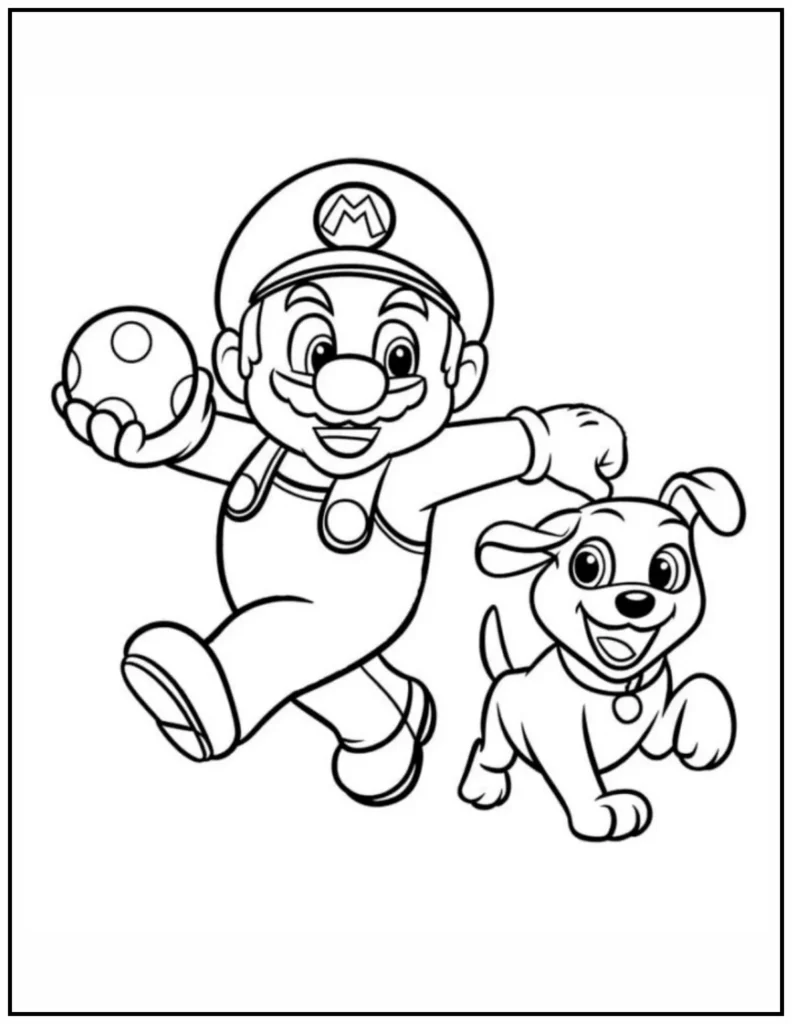 Mario and his cute puppy