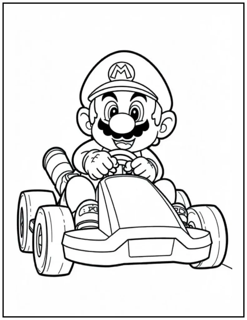 Mario’s behind the wheel