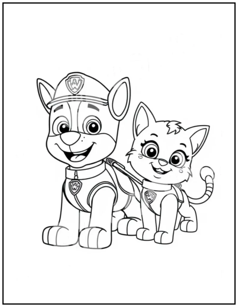Paw Patrol Chase and his kitty color