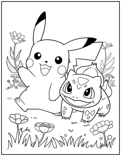 Pikachu and Bulbasaur