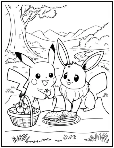Pikachu and Eevee