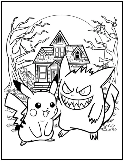 Pikachu and Gengar
