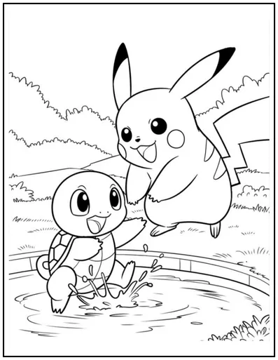 Pikachu and Squirtle