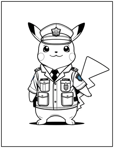 Pikachu as a police