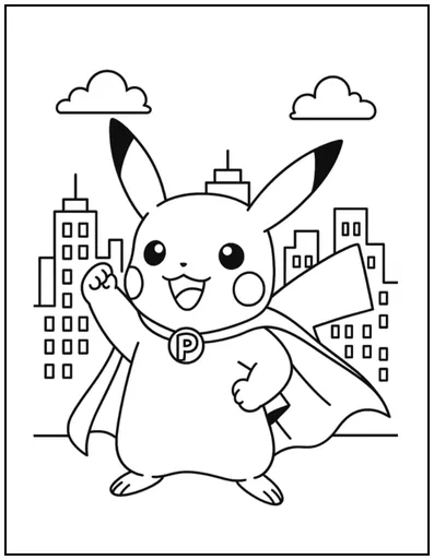 Pikachu as a superhero