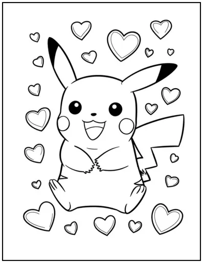 Pikachu with hearts
