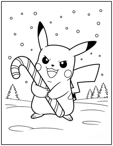 Pikachu with a candy