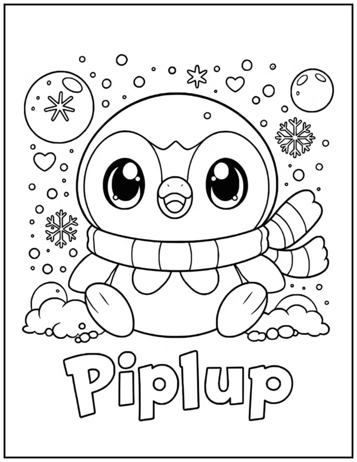 Piplup sits cozy