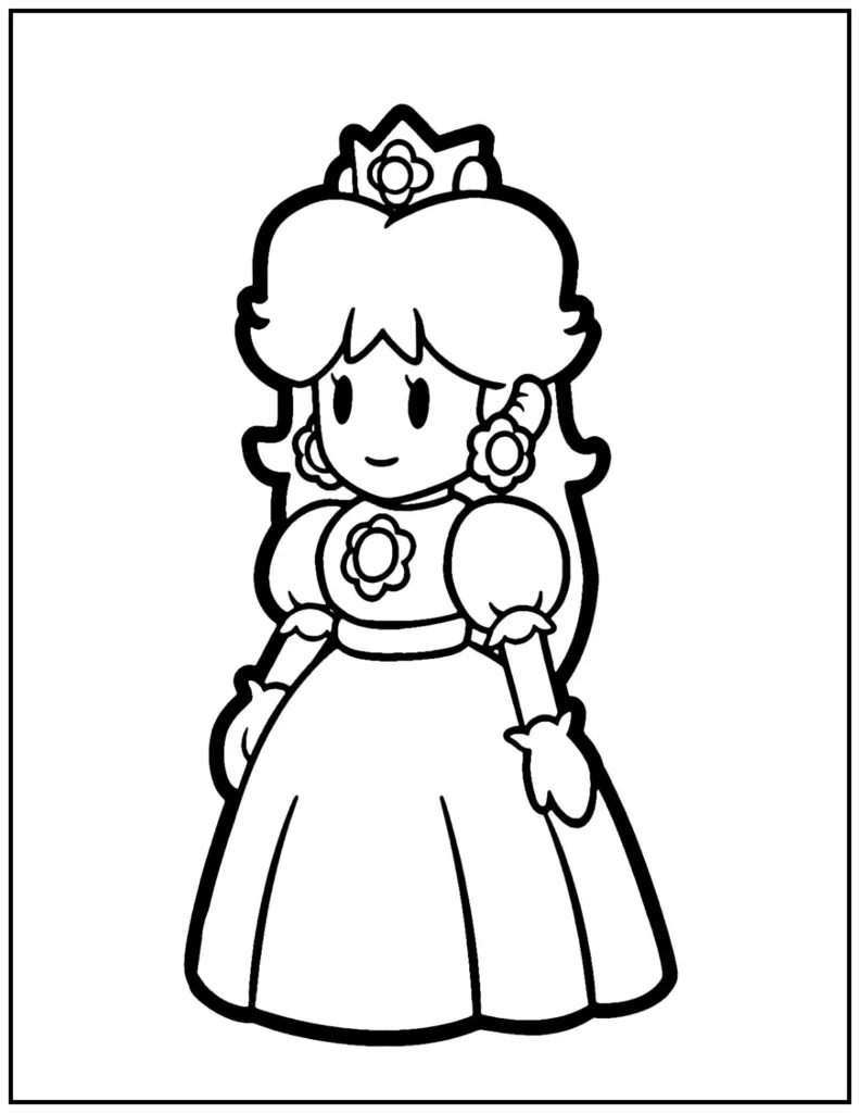Princess Daisy coloring page