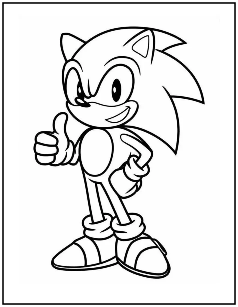 Sonic flashes a thumbs