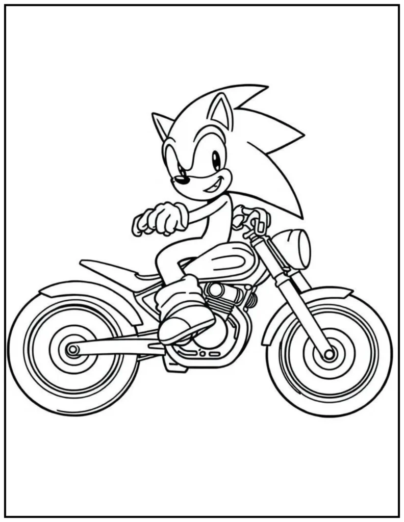 Sonic’s riding a bike