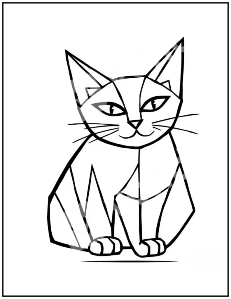 This abstract cubist cat