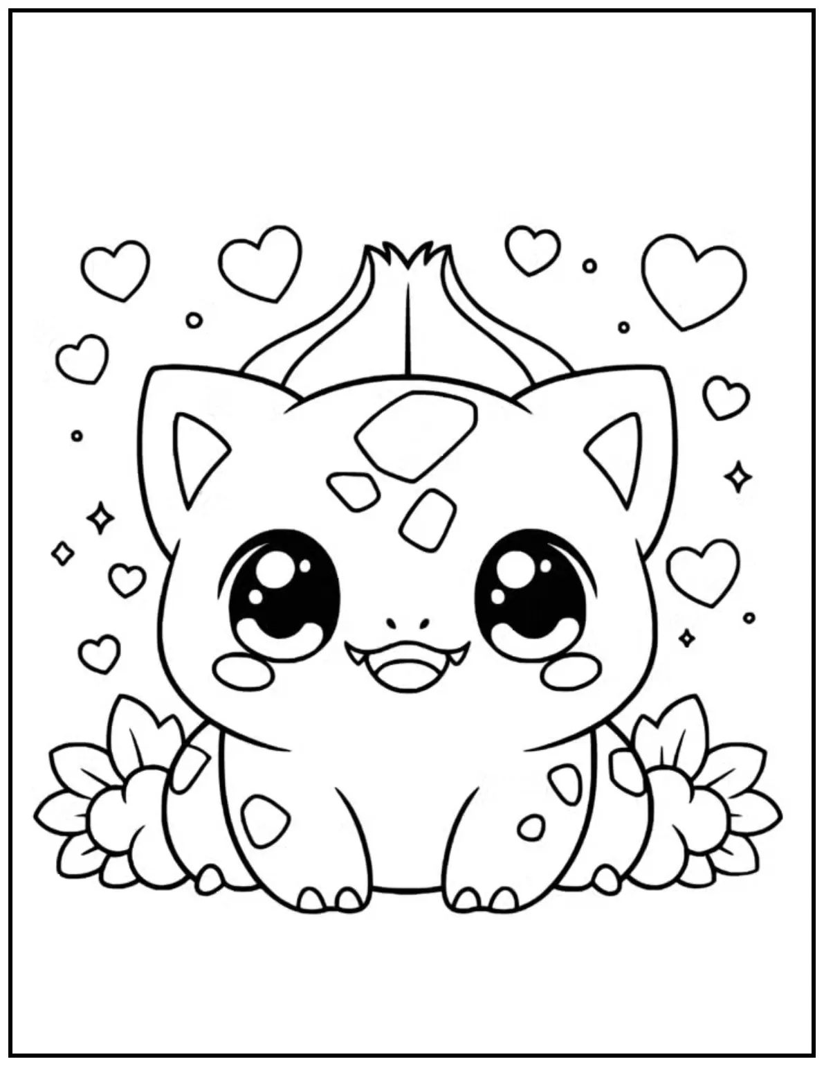 baby Bulbasaur sits