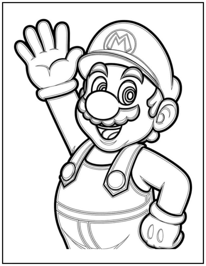 wave from Mario invites kids